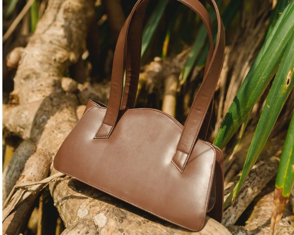 A Brown Vegan Leather Purse - Is Vegan Leather Real Leather - Liberty Leather Goods